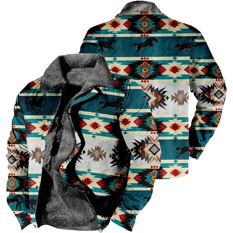 Amazon.com: domirica Azte Cowboy Western Tribe Ethnic Jackets For